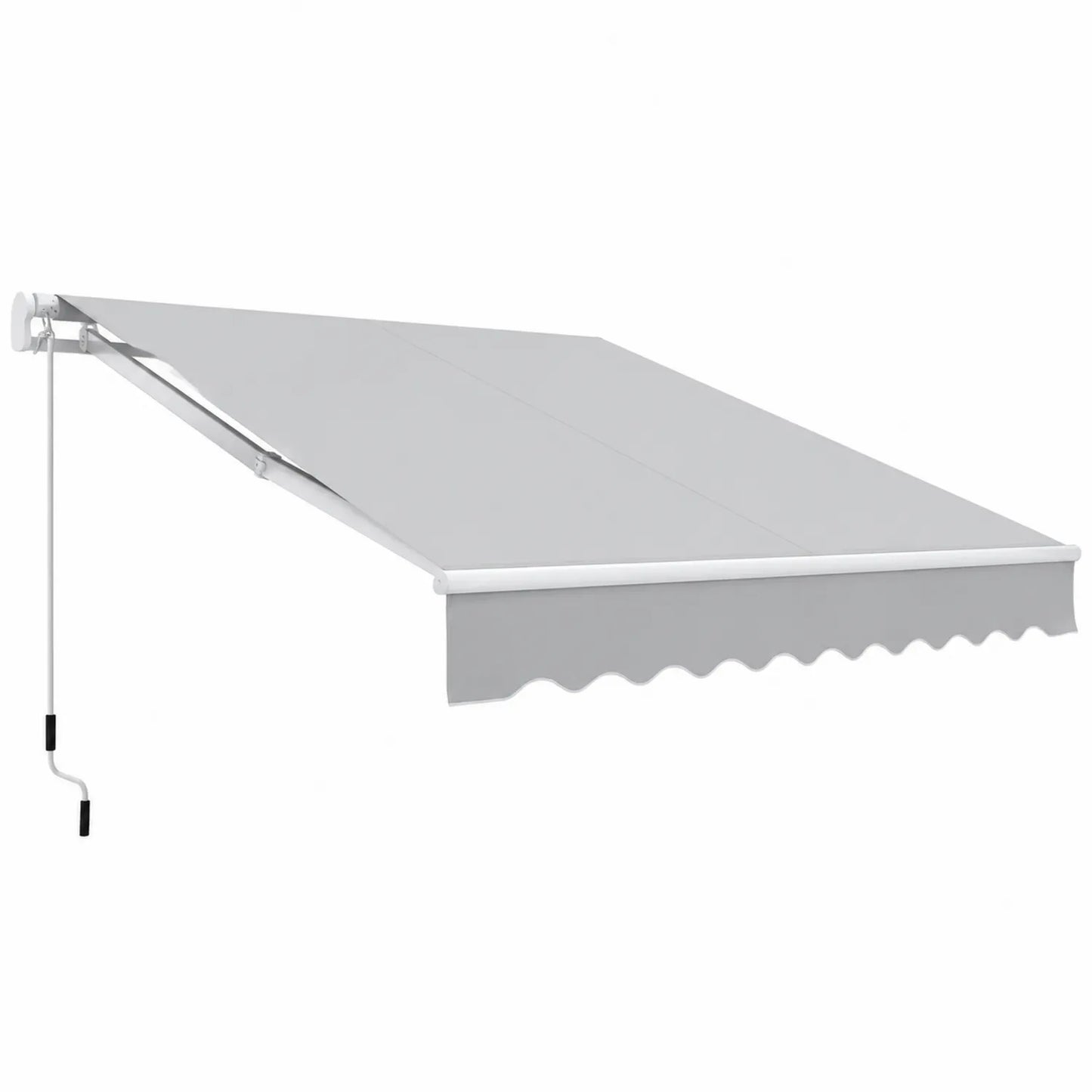 Store Banne Rétractable en Aluminium et Polyester Gris