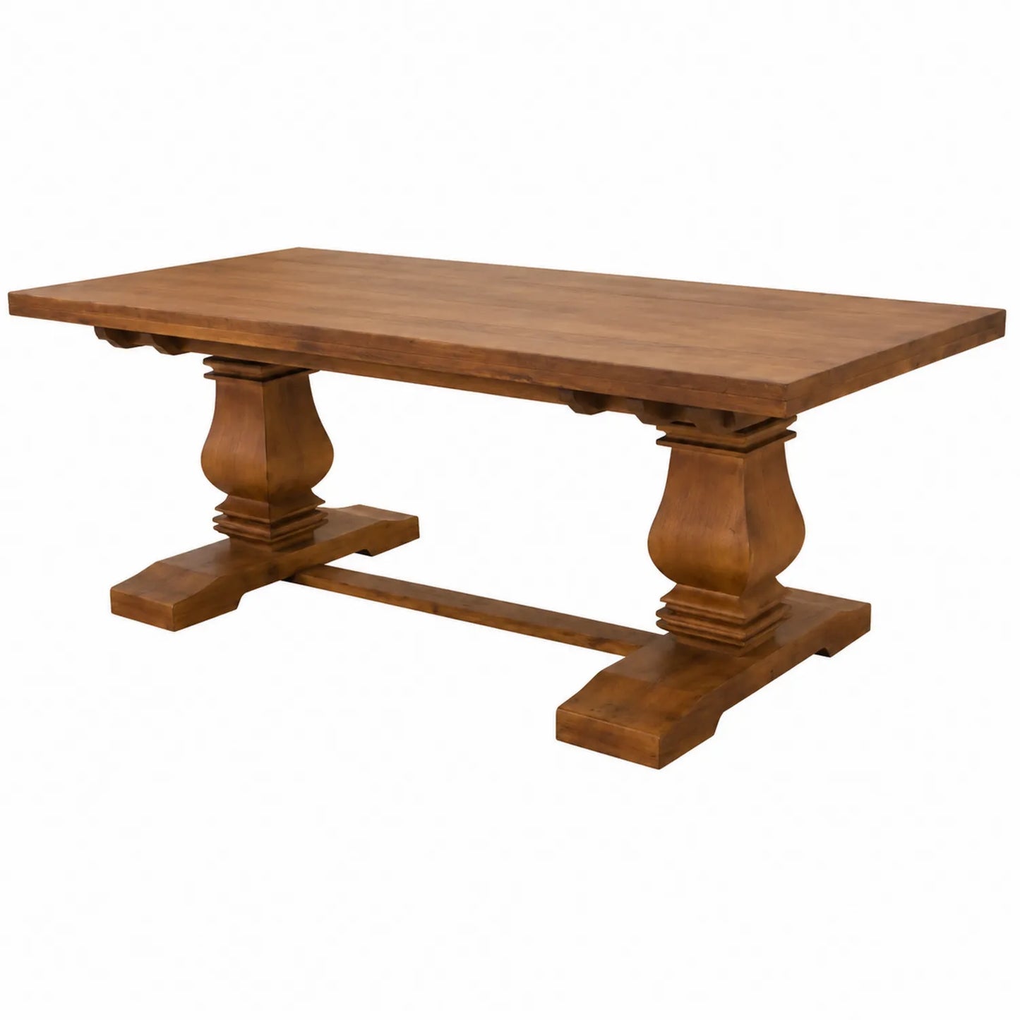 Table à manger rectangulaire en bois massif brun 200 cm x 100 cm x 75 cm