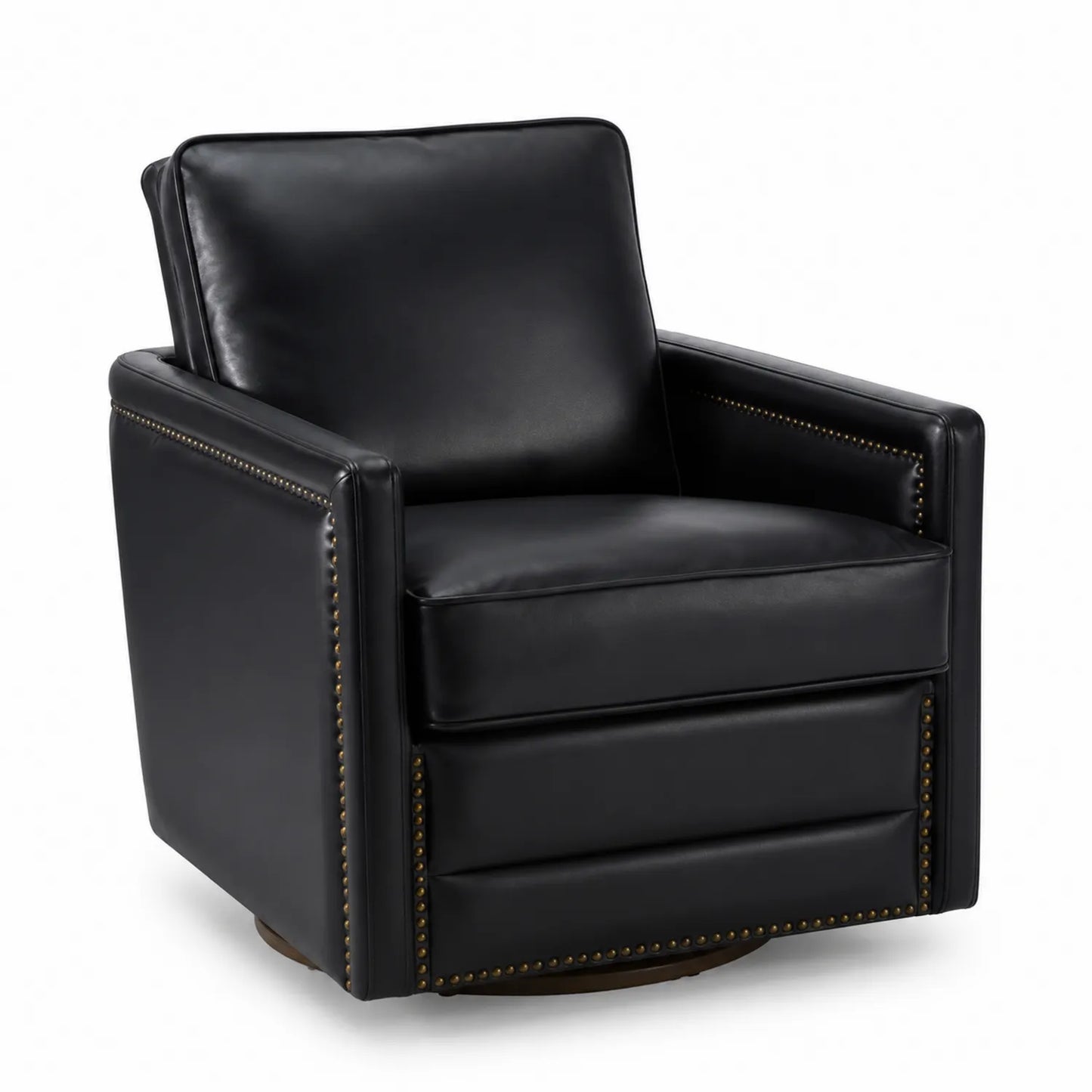 Fauteuil pivotant en cuir synthétique noir